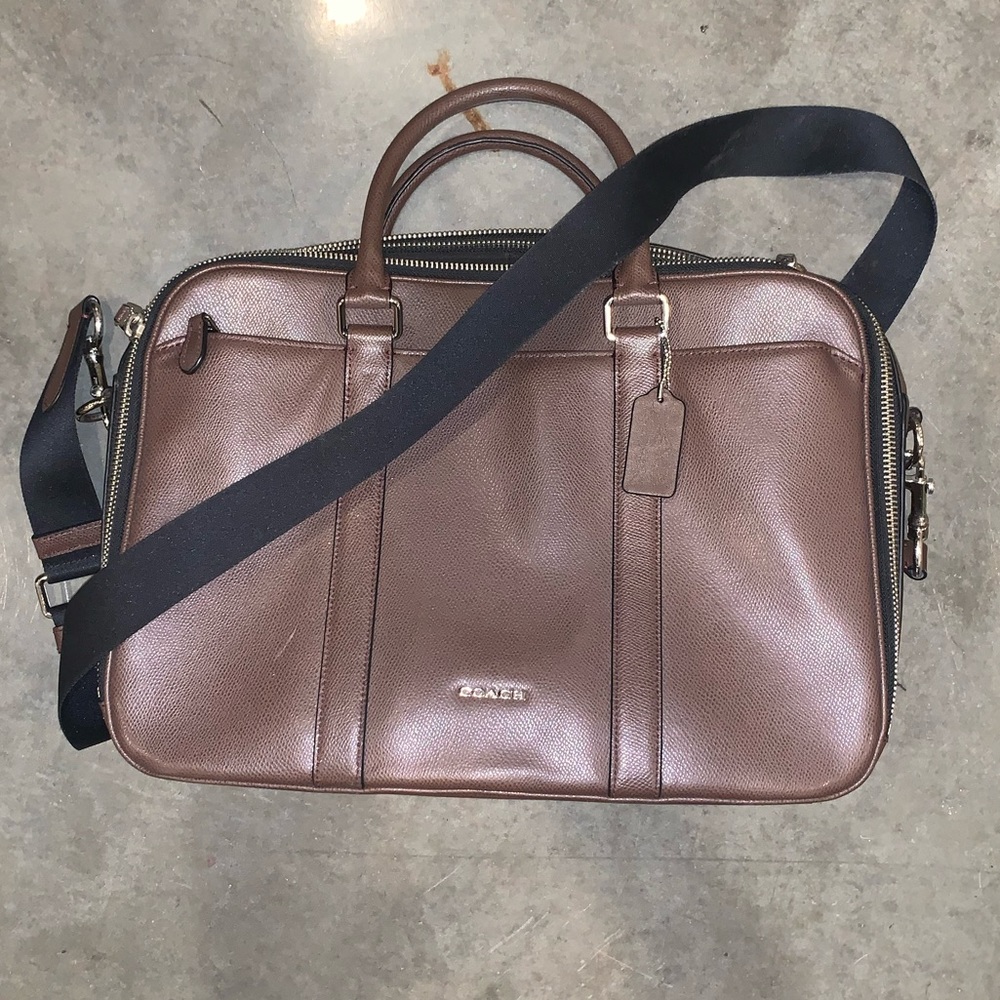 Coach Waxed Leather Messenger Bag